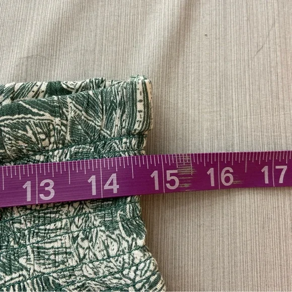 O'Neill Women's XL Green & White Wide Leg Leaf Print Pants NWT - Picture 3 of 9